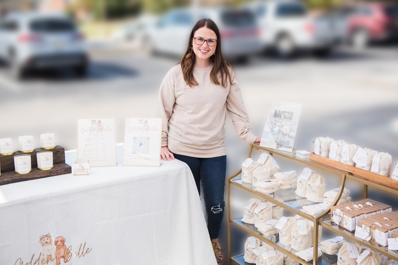 Brittany Fancher, owner Golden Belle Candle Company